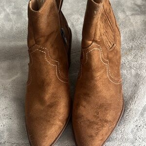 Brown Suede Ankle Boots